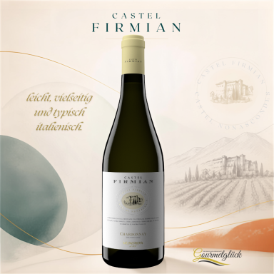 Eleganter Chardonnay aus dem Trentino mit frischer Zitrus- und Apfelfrucht, feinen floralen Noten und harmonischer Frische – leicht, vielsei